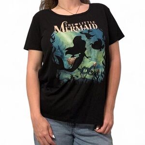 Black Little Mermaid Graphic T-Shirt